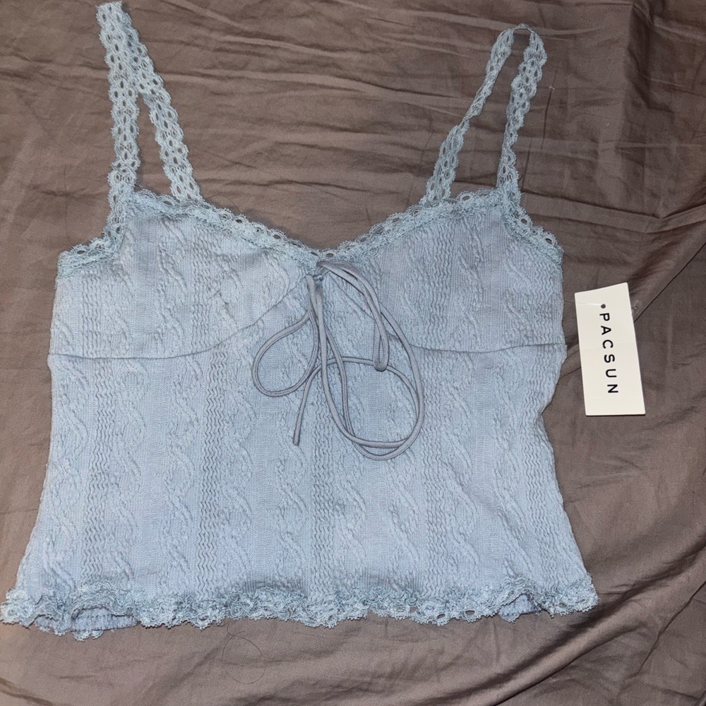 PacSun Sky Blue Lace Camisole